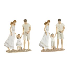 Figurine Décorative Home ESPRIT Blanc Beige méditerranéen 20,5 x 6,5 x 24,5 cm (2 Unités) de Home ESPRIT, Objets de décoratio...