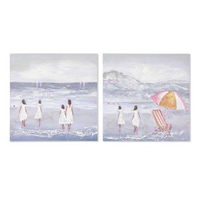 Pintura DKD Home Decor 100 x 3,5 x 100 cm Mulher Escandinavo (2 Unidades) | Tienda24 - Global Online Shop Tienda24.eu