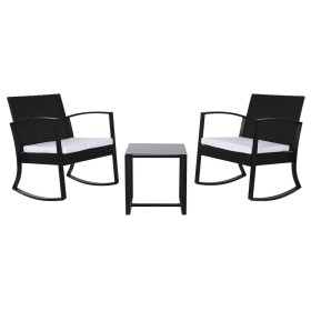 Ensemble Table + 2 Chaises Home ESPRIT Noir Acier 59 x 61,5 x 74 cm de Home ESPRIT, Fauteuils - Réf : S3054724, Prix : 174,14...