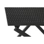 Conjunto de mesa com 2 cadeiras Home ESPRIT Preto Aço Rotim sintético 58 x 58 x 71,5 cm de Home ESPRIT, Mesas para sala de ja...