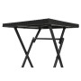 Conjunto de mesa com 2 cadeiras Home ESPRIT Preto Aço Rotim sintético 58 x 58 x 71,5 cm de Home ESPRIT, Mesas para sala de ja...