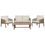 Conjunto de Mesa com 3 Poltronas Home ESPRIT Castanho Corda Acácia 138 x 79 x 83 cm de Home ESPRIT, Sofás - Ref: S3054735, Pr...