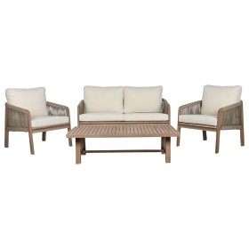 Table Set with 3 Armchairs Home ESPRIT Brown Rope Acacia 138 x 79 x 83 cm by Home ESPRIT, Sofas - Ref: S3054735, Price: 1,00 ...