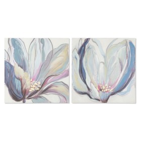 Painting Home ESPRIT Flower Urban 80 x 3 x 80 cm (2 Units) by Home ESPRIT, Prints on Canvas - Ref: S3054745, Price: 63,33 €, ...