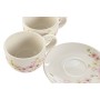 Set di 6 Tazze con Piatto Home ESPRIT Giallo Bianco Rosa Lilla Metallo Dolomite 180 ml di Home ESPRIT, Tazze - Rif: S3054752,...