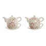 Teapot Home ESPRIT White Pink Light Pink Dolomite 750 ml (2 Units) by Home ESPRIT, Tea and coffee sets - Ref: S3054754, Price...