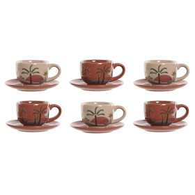 Conjunto de Chávenas de Café Home ESPRIT Bege Cor de Rosa Terracota Lilás Metal Bambu Dolomite 260 ml | Tienda24 - Global Online Shop Tienda24.eu