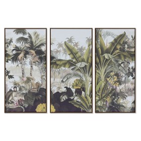 Satz mit 3 Bildern Home ESPRIT Tropical 180 x 4 x 120 cm (3 Stücke) von Home ESPRIT, Leinwanddrucke - Ref: S3054776, Preis: 2...