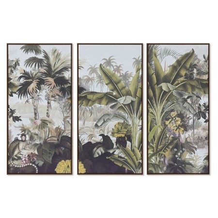 Juego de 3 cuadros Home ESPRIT Tropical 180 x 4 x 120 cm (3 Piezas) de Home ESPRIT, Impresiones sobre lienzo - Ref: S3054776,...