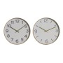 Orologio da Parete Home ESPRIT Bianco Dorato PVC 30 x 4 x 30 cm (2 Unità) di Home ESPRIT, Orologi da parete - Rif: S3054788, ...