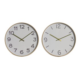 Orologio da Parete Home ESPRIT Bianco Dorato PVC 30 x 4 x 30 cm (2 Unità) di Home ESPRIT, Orologi da parete - Rif: S3054788, ...