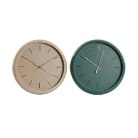 Wall Clock Home ESPRIT Green Pink PVC Modern 30 x 4 x 30 cm (2 Units) by Home ESPRIT, Wall Clocks - Ref: S3054793, Price: 16,...