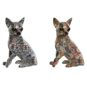 Figurine Décorative Home ESPRIT Multicouleur Chien méditerranéen 12 x 10 x 16 cm (2 Unités) de Home ESPRIT, Objets de décorat...