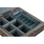 Boîte à bijoux DKD Home Decor Argenté Bleu ciel Bois Aluminium 18 x 18 x 6 cm de DKD Home Decor, Organiseurs de bijoux - Réf ...