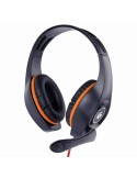 Headphones with Microphone GEMBIRD GHS-05-O Orange Black/Orange | Tienda24 Tienda24.eu