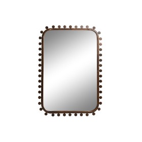 Wall mirror White Brown Mango wood Curve 90 x 60 x 2 cm | Tienda24 - Global Online Shop Tienda24.eu