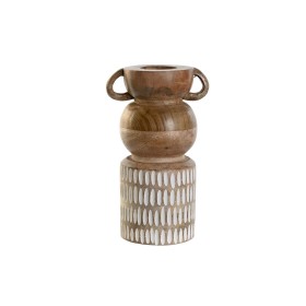 Vase Home ESPRIT Blanc Marron Bois de manguier Colonial 16 x 10 x 23 cm de Home ESPRIT, Vases - Réf : S3054917, Prix : 14,27 ...