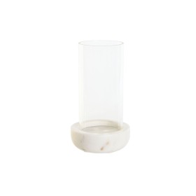 Bougeoir Home ESPRIT Blanc Naturel Verre Marbre 10 x 10 x 18 cm de Home ESPRIT, Bougeoirs et chandeliers - Réf : S3054921, Pr...