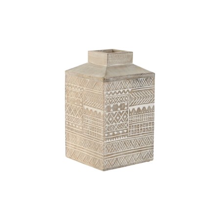 Vaso Home ESPRIT Branco Natural Madeira de mangueira Colonial 18 x 18 x 30,5 cm | Tienda24 - Global Online Shop Tienda24.eu