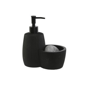 Soap Dispenser Home ESPRIT Black Resin ABS 15 x 8,7 x 18,5 cm by Home ESPRIT, Stands and dispensers - Ref: S3054944, Price: 8...