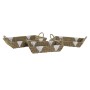 Juego de Bandejas Home ESPRIT Blanco Natural Metal 51 x 30,5 x 13 cm (3 Unidades) de Home ESPRIT, Platos y fuentes - Ref: S30...