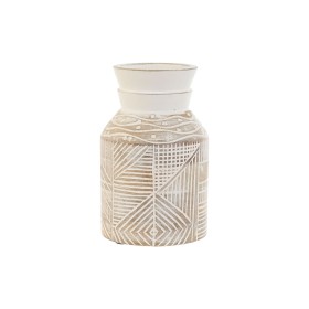 Vase Home ESPRIT Blanc Naturel Bois de manguier Colonial 15 x 15 x 38 cm de Home ESPRIT, Vases - Réf : S3054955, Prix : 40,46...