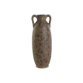 Vase Home ESPRIT Braun grün Steingut Pflanzenblatt 13 x 13 x 35 cm von Home ESPRIT, Vasen - Ref: S3054957, Preis: 12,80 €, Ra...