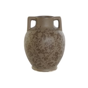 Vase Home ESPRIT Brown Green Stoneware Leaf of a plant 17 x 17 x 22 cm by Home ESPRIT, Vases - Ref: S3054958, Price: 11,98 €,...