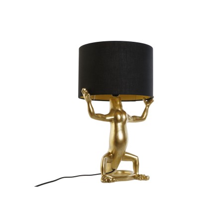 Desk lamp Home ESPRIT Black Golden Resin 50 W 220 V 31 x 28 x 50 cm (2 Units) by Home ESPRIT, Bedside and Table Lamps - Ref: ...