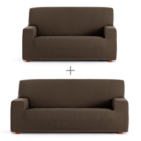 Sofa cover set Eysa TROYA Brown 70 x 110 x 210 cm 2 Pieces by Eysa, Sofas & Couches - Ref: D1606788, Price: 89,49 €, Discount: %