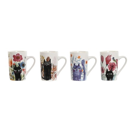 Tasse mug Home ESPRIT Multicouleur Porcelaine Chat (4 Unités) de Home ESPRIT, Tasses - Réf : S3055032, Prix : 12,95 €, Remise...