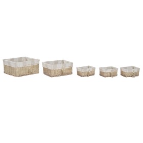 Set di Cestini Home ESPRIT Marrone Beige Naturale 48 x 38 x 22 cm (5 Pezzi) di Home ESPRIT, Scatole decorative - Rif: S305506...