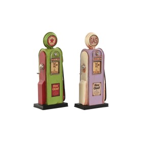 Decorative Figure Home ESPRIT Magenta Pistachio Vintage gasolinera 7 x 4 x 17 cm (2 Units) by Home ESPRIT, Ornaments - Ref: S...