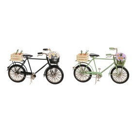 Figura Decorativa Home ESPRIT Preto Menta Bicicleta Vintage 24 x 9 x 13 cm (2 Unidades) de Home ESPRIT, Adornos - Ref: S30550...