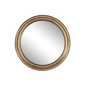 Wall mirror Home ESPRIT Black Golden Resin Mirror Romantic 44 x 5 x 44 cm by Home ESPRIT, Wall-Mounted Mirrors - Ref: S305510...