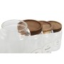 Set di 4 Barattoli Home ESPRIT Naturale Acacia Vetro Borosilicato 1 L 1,3 L 1,7 L 10 x 10 x 29,5 cm di Home ESPRIT, Conservaz...