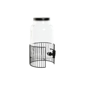 Dispensador de bebidas Home ESPRIT Negro Metal Cristal 5,5 L 21 x 21 x 37 cm de Home ESPRIT, Dispensadores de agua fría y fue...