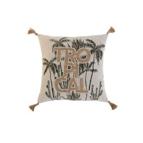 Cuscino Home ESPRIT Beige Naturale Tropicale Boho 45 x 5 x 45 cm di Home ESPRIT, Cuscini decorativi - Rif: S3055181, Prezzo: ...