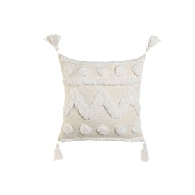 Cojín Home ESPRIT Blanco Borlas Boho 45 x 15 x 45 cm de Home ESPRIT, Cojines - Ref: S3055252, Precio: 15,65 €, Descuento: %