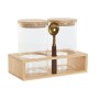 Conjunto de 2 Potes Home ESPRIT Dourado Natural Bambu Vidro de Borosilicato 24 x 12 x 18,5 cm de Home ESPRIT, Armazenamento d...