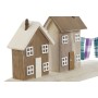 Figura Decorativa Home ESPRIT Azul Vermelho Multicolor Casas 25,5 x 9 x 13,5 cm (2 Unidades) de Home ESPRIT, Adornos - Ref: S...