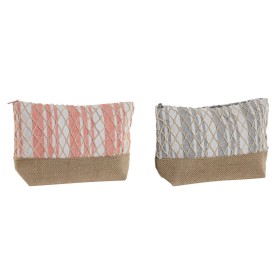 Nécessaire de Voyage Home ESPRIT Gris Corail 25 x 7 x 15 cm (2 Unités) de Home ESPRIT, Vanity - Réf : S3055461, Prix : 6,73 €...