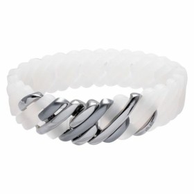 Pulsera TheRubz 100156 Blanco Silicona Acero Inoxidable