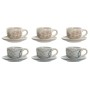 Set of Mugs with Saucers Home ESPRIT Blue Beige Metal Dolomite 180 ml 20 x 18 x 20 cm (2 Units) by Home ESPRIT, Cups - Ref: S...