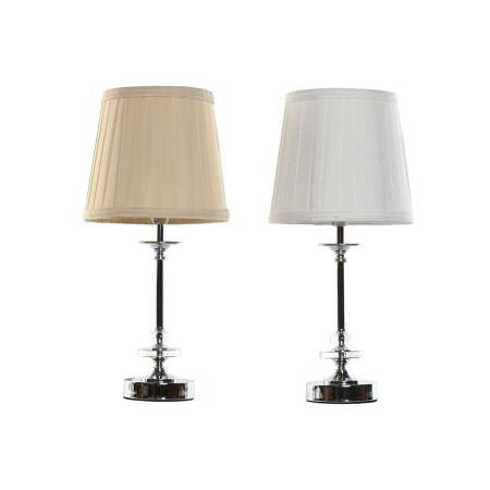 Lampe de bureau Home ESPRIT Blanc Beige Métal 25 W 220 V 20 x 20 x 43 cm (2 Unités) de Home ESPRIT, Lampes de chevet - Réf : ...