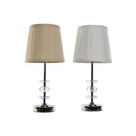 Lampe de bureau Home ESPRIT Blanc Beige Métallisé Métal 25 W 220 V 20 x 20 x 43 cm (2 Unités) de Home ESPRIT, Lampes de cheve...