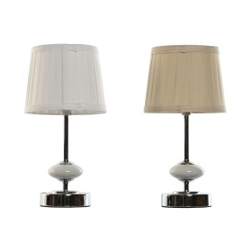 Lampada da tavolo Home ESPRIT Bianco Beige Metallo Porcellana 20 W 220 V 17,5 x 17,5 x 35 cm (2 Unità) di Home ESPRIT, Lampad...