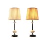 Lampada da tavolo Home ESPRIT Bianco Beige Metallo Porcellana 25 W 220 V 20 x 20 x 44 cm (2 Unità) di Home ESPRIT, Lampade da...