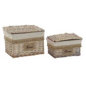 Basket set Home ESPRIT Brown Natural 36 x 27 x 25 cm (2 Pieces) by Home ESPRIT, Boxes - Ref: S3055544, Price: 31,41 €, Discou...