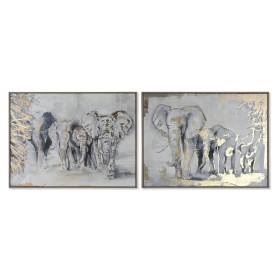 Quadro Home ESPRIT Elefante Coloniale 100 x 4 x 75 cm (2 Unità) di Home ESPRIT, Stampe e quadri su tela - Rif: S3055567, Prez...